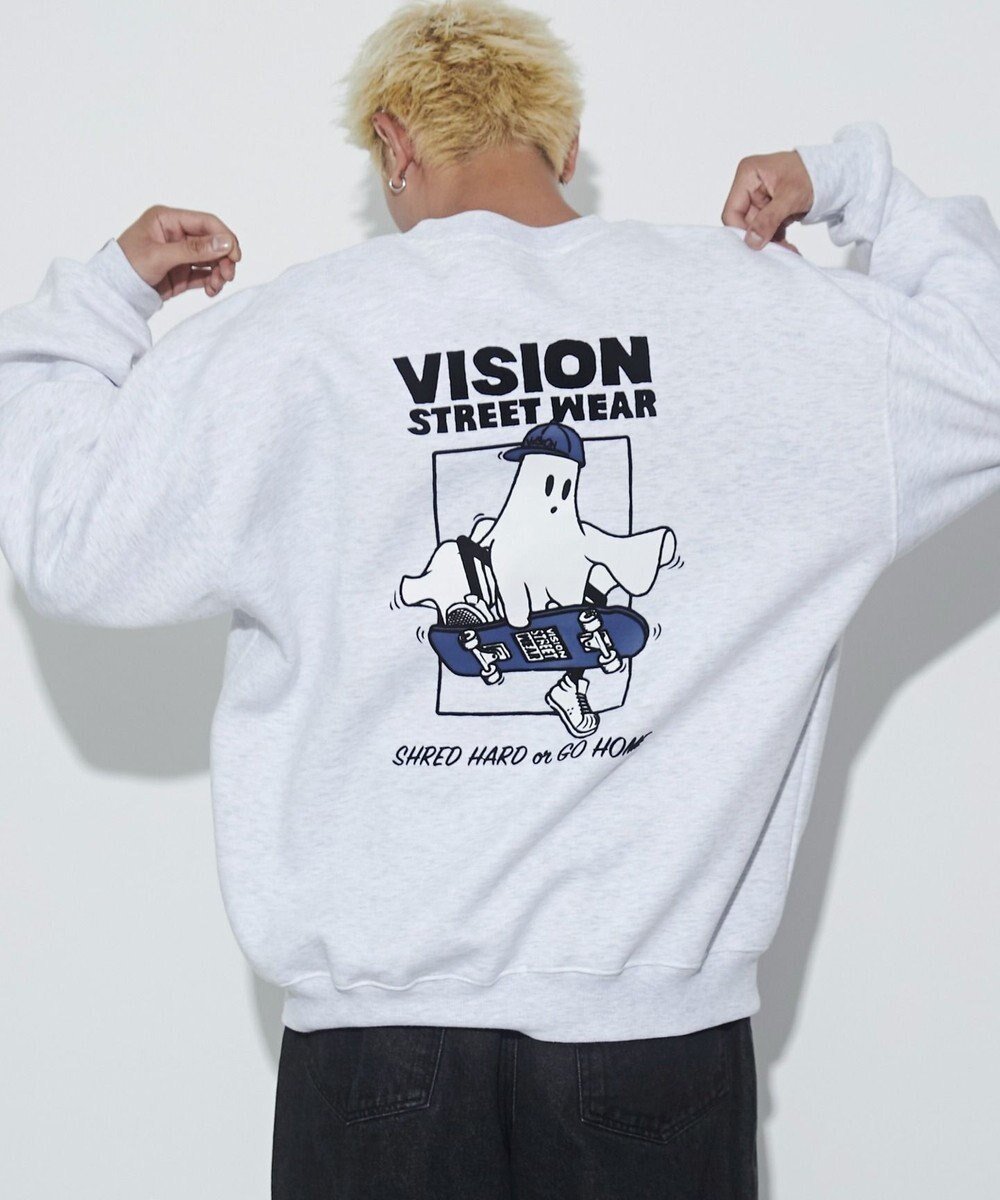 【ウィゴー/WEGO】の【ユニセックス着用ITEM】VISIONゴーストスケータープルオーバー インテリア・キッズ・メンズ・レディースファッション・服の通販 founy(ファニー) 　ファッション　Fashion　レディースファッション　WOMEN　トップス・カットソー　Tops/Tshirt　パーカ　Sweats　プルオーバー　Pullover　スウェット　Sweat　秋　Autumn/Fall　カーゴパンツ　Cargo Pants　グラフィック　Graphic　シンプル　Simple　スウェット　Sweat　スポーツ　Sports　スマホ　Smartphone　トレンド　Trend　プリント　Print　ベーシック　Basic　別注　Special Order　リラックス　Relax　ワンポイント　One Point　冬　Winter　A/W・秋冬　Aw・Autumn/Winter・Fw・Fall-Winter　NEW・新作・新着・新入荷　New Arrivals　おすすめ　Recommend　アッシュグレー|ID: prp329100004331743 ipo3291000000030075829