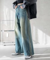 【ウィゴー/WEGO】のサイドラインワイドデニムパンツ 人気、トレンドファッション・服の通販 founy(ファニー) ファッション Fashion レディースファッション WOMEN パンツ Pants デニムパンツ Denim Pants 春 Spring 秋 Autumn/Fall ショート Short シンプル Simple スマホ Smartphone デニム Denim ボトム Bottom ルーズ Loose 冬 Winter S/S・春夏 Ss・Spring/Summer NEW・新作・新着・新入荷 New Arrivals おすすめ Recommend 夏 Summer |ID:prp329100004331746