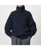 【エイトン/ATON】のYAK WOOL オーバーサイズタートルネックセーター NAVY|ID: prp329100004331754 ipo3291000000030075915