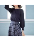 【エニィ スィス/any SiS】の【洗える】異素材コンビ ニット 人気、トレンドファッション・服の通販 founy(ファニー) ファッション Fashion レディースファッション WOMEN トップス・カットソー Tops/Tshirt ニット Knit Tops A/W・秋冬 Aw・Autumn/Winter・Fw・Fall-Winter コンビ Combination サテン Satin シンプル Simple ストレッチ Stretch セーター Sweater ヴィンテージ Vintage 再入荷 Restock/Back In Stock/Re Arrival 洗える Washable ビジネス 仕事 通勤 Business thumbnail ネイビー|ID: prp329100004333212 ipo3291000000030095177