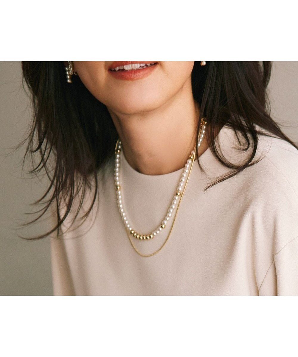 【組曲/KUMIKYOKU】のパール メタルチェーンネックレス 人気、トレンドファッション・服の通販 founy(ファニー) 　ファッション　Fashion　レディースファッション　WOMEN　ジュエリー　Jewelry　ネックレス　Necklaces　アクセサリー　Accessories　アシンメトリー　Asymmetry　オケージョン　Occasion　カーディガン　Cardigan　ショート　Short　シンプル　Simple　セレモニー　Ceremony　チェーン　Chain　ネックレス　Necklace　パール　Pearl　メタル　Metal　入学式　Entrance Ceremony　卒業式　Graduation Ceremony　結婚式　Wedding Ceremony　 other-1|ID: prp329100004334103 ipo3291000000031597552