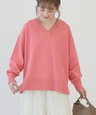 【アメリカンホリック/AMERICAN HOLIC】のVネックニットプルオーバー 人気、トレンドファッション・服の通販 founy(ファニー) ファッション Fashion レディースファッション WOMEN トップス・カットソー Tops/Tshirt ニット Knit Tops プルオーバー Pullover Vネック V-Neck NEW・新作・新着・新入荷 New Arrivals シンプル Simple セーター Sweater フロント Front リラックス Relax ロング Long ワイド Wide 夏 Summer 春 Spring S/S・春夏 Ss・Spring/Summer 洗える Washable thumbnail Pink|ID: prp329100004334114 ipo3291000000030106481