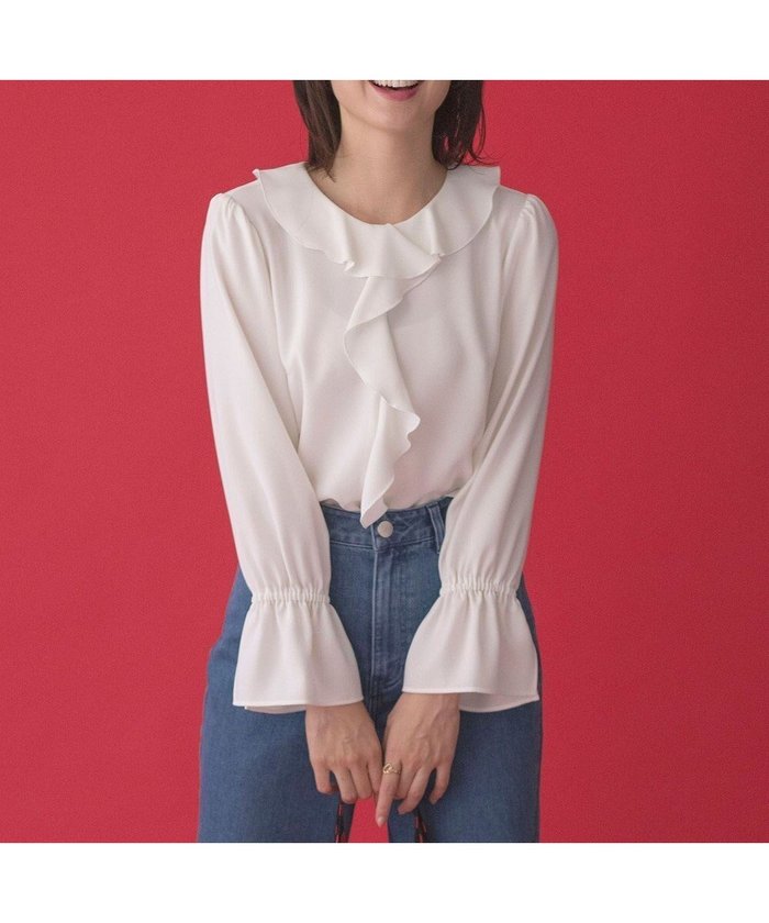 【組曲/KUMIKYOKU】のラッフルデシン ブラウス インテリア・キッズ・メンズ・レディースファッション・服の通販 founy(ファニー) https://founy.com/ ファッション Fashion レディースファッション WOMEN トップス・カットソー Tops/Tshirt シャツ/ブラウス Shirts/Blouses 春 Spring カフス Cuffs スリット Slit ブラウジング Browsing S/S・春夏 Ss・Spring/Summer 夏 Summer |ID: prp329100004334130 ipo3291000000031780499