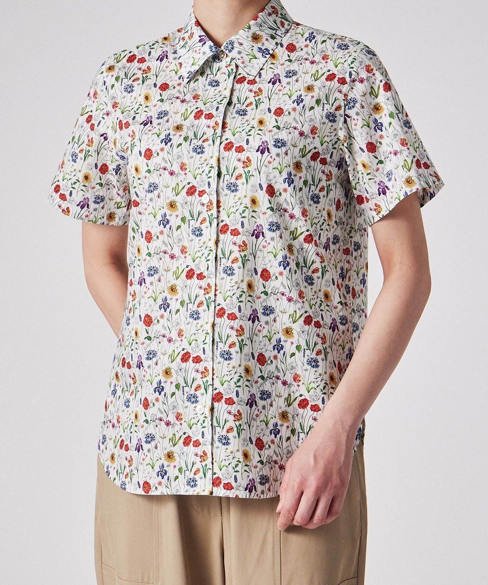 【ポール スミス/Paul Smith】のリバティプリント 半袖シャツ インテリア・キッズ・メンズ・レディースファッション・服の通販 founy(ファニー) 　ファッション　Fashion　レディースファッション　Ladies' Fashion Online　トップス・カットソー　Tops/Tshirt　シャツ/ブラウス　Shirts/Blouses　おすすめ　Recommend　カラフル　Colorful　デニム　Denim　プリント　Print　ベーシック　Basic　半袖　Short Sleeve　夏　Summer　旅行　Travel　S/S・春夏　Ss・Spring/Summer　A/W・秋冬　Aw・Autumn/Winter・Fw・Fall-Winter　ホワイト|ID: prp329100004334143 ipo3291000000032476362