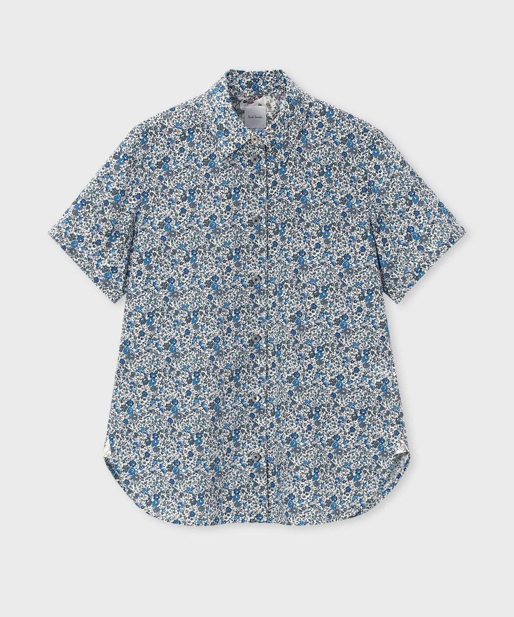 【ポール スミス/Paul Smith】のリバティプリント 半袖シャツ インテリア・キッズ・メンズ・レディースファッション・服の通販 founy(ファニー) ファッション Fashion レディースファッション Fashion for Women トップス・カットソー Cut & Sew Tops シャツ・ブラウス・オフィスカジュアル Elegant Blouses & Button-Ups おすすめ Recommended / Our Picks カラフル Colorful Design デニム Denim, Jeans Material プリント Print, Printed Pattern ベーシック Basic, Essential 半袖 Short Sleeve, Half Sleeve 夏 Summer 旅行 Travel S/S・春夏 SS, Spring/Summer, Warm Season A/W・秋冬 Autumn/Winter ライトブルー|ID: prp329100004334143 ipo3291000000033649893