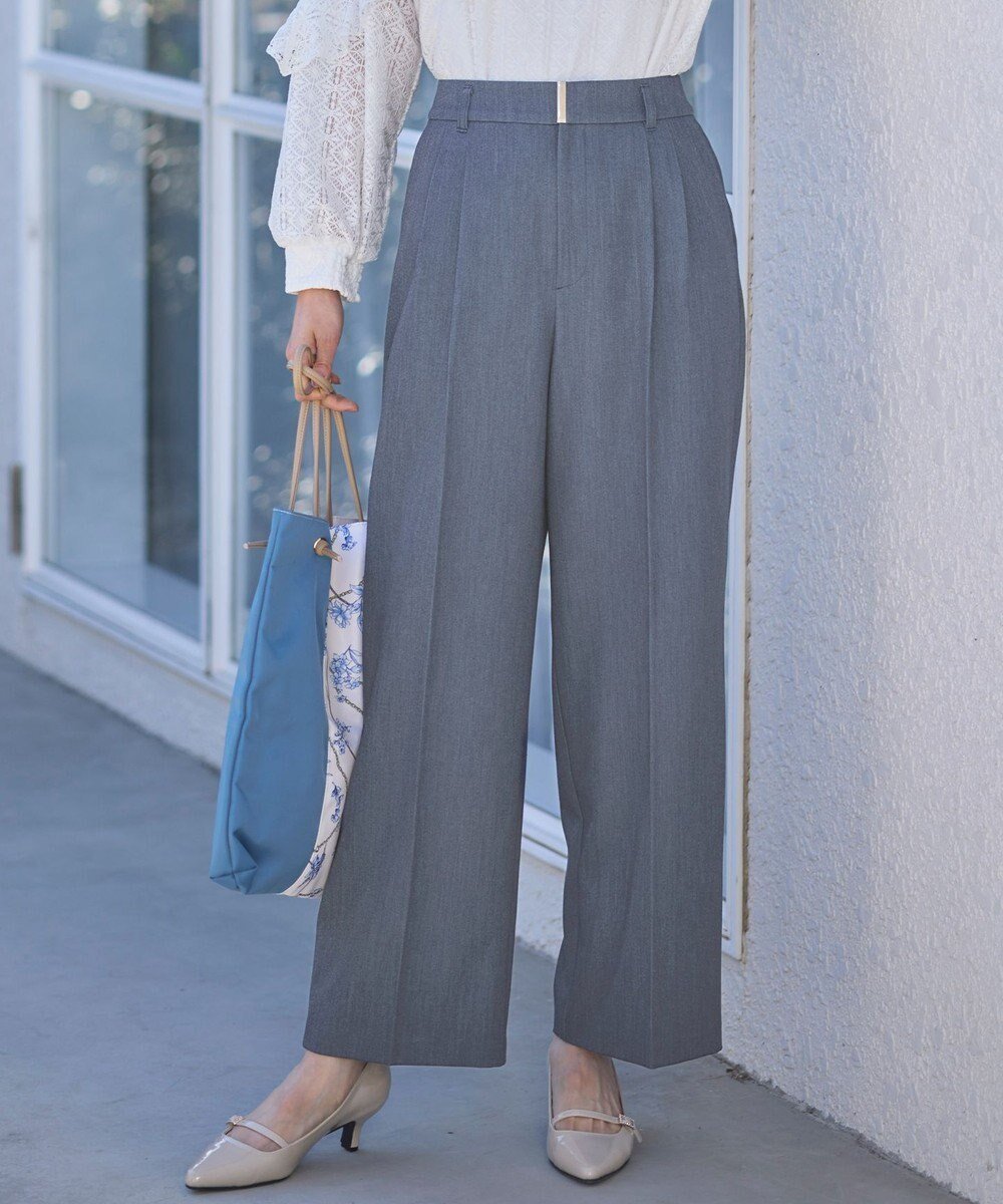 【エニィ スィス/any SiS】の【洗える】褒めらレディ ワイドパンツ インテリア・キッズ・メンズ・レディースファッション・服の通販 founy(ファニー) 　ファッション　Fashion　レディースファッション　Fashion for Women　パンツ　Pants & Trousers　春　Spring　洗える　Machine Washable　シャンブレー　Chambray, Denim-Like Fabric　ジャケット　Jacket, Outerwear　ストレッチ　Stretch, Stretchy Fabric　セットアップ　Set-Up, Coordinated Outfit　センター　Center, Center Line　トレンド　Trend, Trending Now　定番　Standard, Basic Item　ベーシック　Basic, Essential　ポケット　Pocket, Pocket Detail　メタル　Metal, Metal Parts　ワイド　Wide, Wide Fit　S/S・春夏　SS, Spring/Summer, Warm Season　おすすめ　Recommended / Our Picks　夏　Summer　エレガント 上品　Elegant　セレモニー　Ceremony　新作・新入荷　New Arrivals / New In　ビジネス 仕事 通勤　Business / Work / Commuting　シャンブレー|ID: prp329100004335256 ipo3291000000034282152