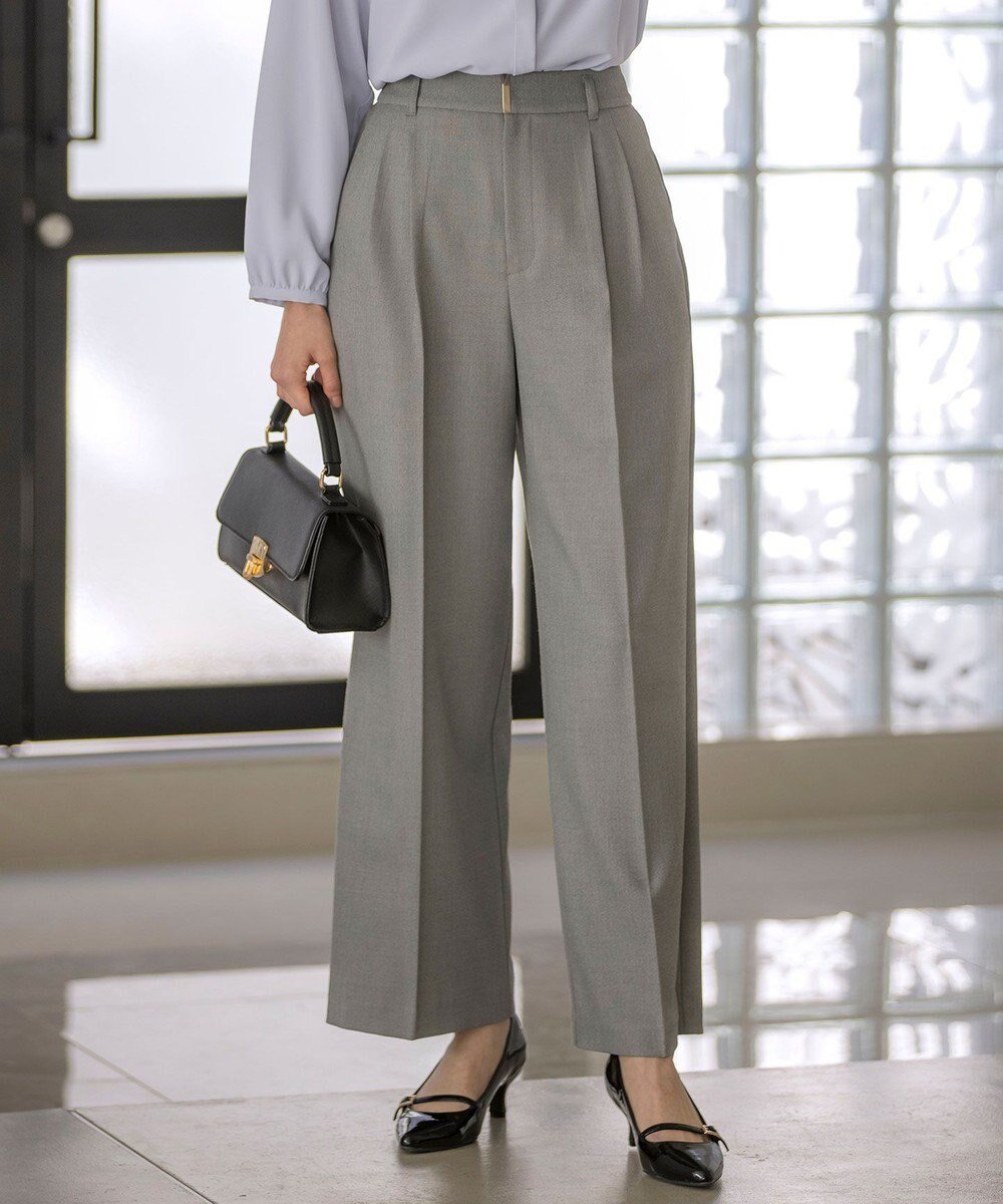 【エニィ スィス/any SiS】の【洗える】褒めらレディ ワイドパンツ インテリア・キッズ・メンズ・レディースファッション・服の通販 founy(ファニー) 　ファッション　Fashion　レディースファッション　Fashion for Women　パンツ　Pants & Trousers　春　Spring　洗える　Machine Washable　シャンブレー　Chambray, Denim-Like Fabric　ジャケット　Jacket, Outerwear　ストレッチ　Stretch, Stretchy Fabric　セットアップ　Set-Up, Coordinated Outfit　センター　Center, Center Line　トレンド　Trend, Trending Now　定番　Standard, Basic Item　ベーシック　Basic, Essential　ポケット　Pocket, Pocket Detail　メタル　Metal, Metal Parts　ワイド　Wide, Wide Fit　S/S・春夏　SS, Spring/Summer, Warm Season　おすすめ　Recommended / Our Picks　夏　Summer　エレガント 上品　Elegant　セレモニー　Ceremony　新作・新入荷　New Arrivals / New In　ビジネス 仕事 通勤　Business / Work / Commuting　グレーシャンブレー|ID: prp329100004335256 ipo3291000000034282154