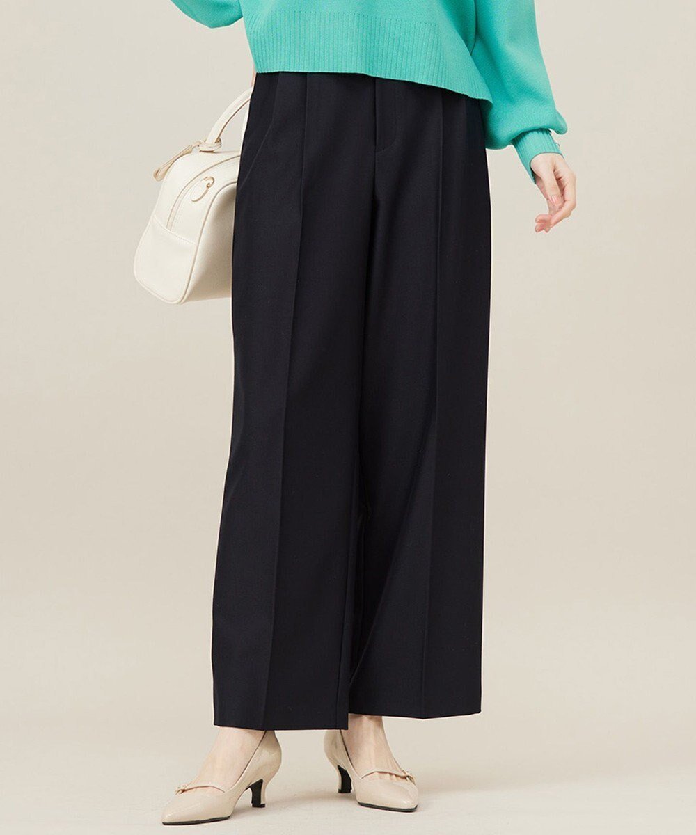 【エニィ スィス/any SiS】の【洗える】褒めらレディ ワイドパンツ インテリア・キッズ・メンズ・レディースファッション・服の通販 founy(ファニー) 　ファッション　Fashion　レディースファッション　Fashion for Women　パンツ　Pants & Trousers　春　Spring　洗える　Machine Washable　シャンブレー　Chambray, Denim-Like Fabric　ジャケット　Jacket, Outerwear　ストレッチ　Stretch, Stretchy Fabric　セットアップ　Set-Up, Coordinated Outfit　センター　Center, Center Line　トレンド　Trend, Trending Now　定番　Standard, Basic Item　ベーシック　Basic, Essential　ポケット　Pocket, Pocket Detail　メタル　Metal, Metal Parts　ワイド　Wide, Wide Fit　S/S・春夏　SS, Spring/Summer, Warm Season　おすすめ　Recommended / Our Picks　夏　Summer　エレガント 上品　Elegant　セレモニー　Ceremony　新作・新入荷　New Arrivals / New In　ビジネス 仕事 通勤　Business / Work / Commuting　ネイビー|ID: prp329100004335256 ipo3291000000034282155