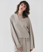 【ベイジ,/BEIGE,】の【洗える】RUE / スリットネックフォルムブラウス Taupe|ID:prp329100004336209