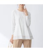 【組曲/KUMIKYOKU】のシャツコンビティアード ロングTシャツ 人気、トレンドファッション・服の通販 founy(ファニー) ファッション Fashion レディースファッション Fashion for Women トップス・カットソー Cut & Sew Tops シャツ・ブラウス・オフィスカジュアル Elegant Blouses & Button-Ups ロングTシャツ・Tシャツ Longline T-Shirts & Tees カットソー・ベーシックTシャツ Cut-and-Sewn Tops / Stretch Tees & Basics カットソー Cut and Sewn Top カーディガン Cardigan, Knitwear シャーリング Shirring, Ruched ロング Long, Long-Length A/W・秋冬 Autumn/Winter S/S・春夏 SS, Spring/Summer, Warm Season 夏 Summer thumbnail アイボリー系|ID: prp329100004336226 ipo3291000000033141273