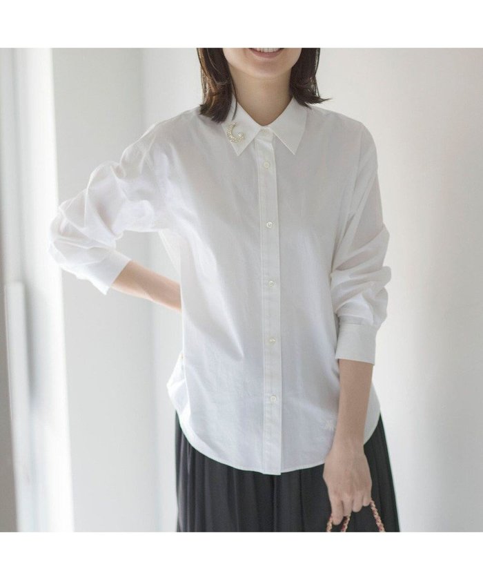 【組曲/KUMIKYOKU】のコットンシャーティング ベーシックシャツ インテリア・キッズ・メンズ・レディースファッション・服の通販 founy(ファニー) https://founy.com/ ファッション Fashion レディースファッション WOMEN トップス・カットソー Tops/Tshirt シャツ/ブラウス Shirts/Blouses ストライプ Stripe 定番 Standard ベーシック Basic A/W・秋冬 Aw・Autumn/Winter・Fw・Fall-Winter S/S・春夏 Ss・Spring/Summer 夏 Summer |ID: prp329100004336230 ipo3291000000031970871