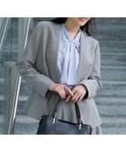 【エニィ スィス/any SiS】の【洗える】褒めらレディノーカラー ジャケット グレーシャンブレー|ID: prp329100004336236 ipo3291000000032659082