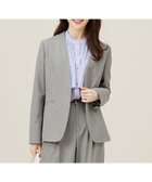 【エニィ スィス/any SiS】の【洗える】褒めらレディノーカラー ジャケット グレーシャンブレー|ID: prp329100004336236 ipo3291000000034282162