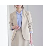 【エニィ スィス/any SiS】の【洗える】褒めらレディノーカラー ジャケット ライトベージュ|ID: prp329100004336236 ipo3291000000034606672