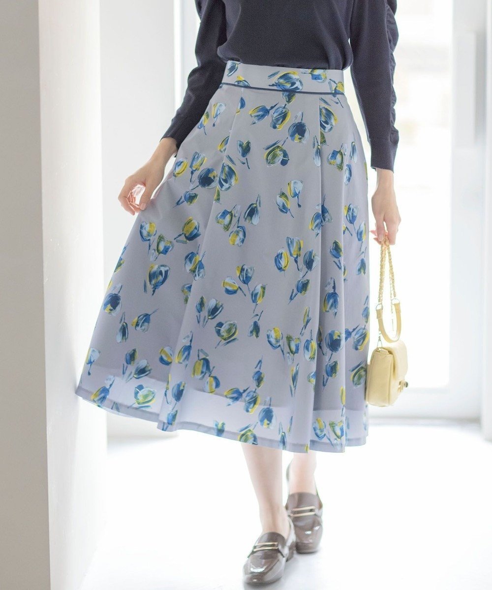 【組曲/KUMIKYOKU】のチューリッププリント フレアスカート インテリア・キッズ・メンズ・レディースファッション・服の通販 founy(ファニー) 　ファッション　Fashion　レディースファッション　Fashion for Women　スカート　Skirts　Aライン・フレアスカート　A-Line & Flared Skirts　春　Spring　チューリップ　Tube, Tube Top　フィット　Fit, Slim Fit　フレア　Flare, Flared　プリント　Print, Printed Pattern　ポケット　Pocket, Pocket Detail　モチーフ　Motif, Design Theme　S/S・春夏　SS, Spring/Summer, Warm Season　夏　Summer　ロイヤルブルー系5|ID: prp329100004336361 ipo3291000000032758690