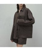 【ベイジ,/BEIGE,】のCRINUM / オーバーサイズリネンジャケット 人気、トレンドファッション・服の通販 founy(ファニー) ファッション Fashion レディースファッション WOMEN アウター Coat Outerwear ジャケット Jackets NEW・新作・新着・新入荷 New Arrivals イタリア Italy カットソー Cut And Sew サマー Summer ジャケット Jacket セットアップ Set Up フォルム Form リネン Linen 春 Spring thumbnail Dark Brown|ID: prp329100004337530 ipo3291000000030138284