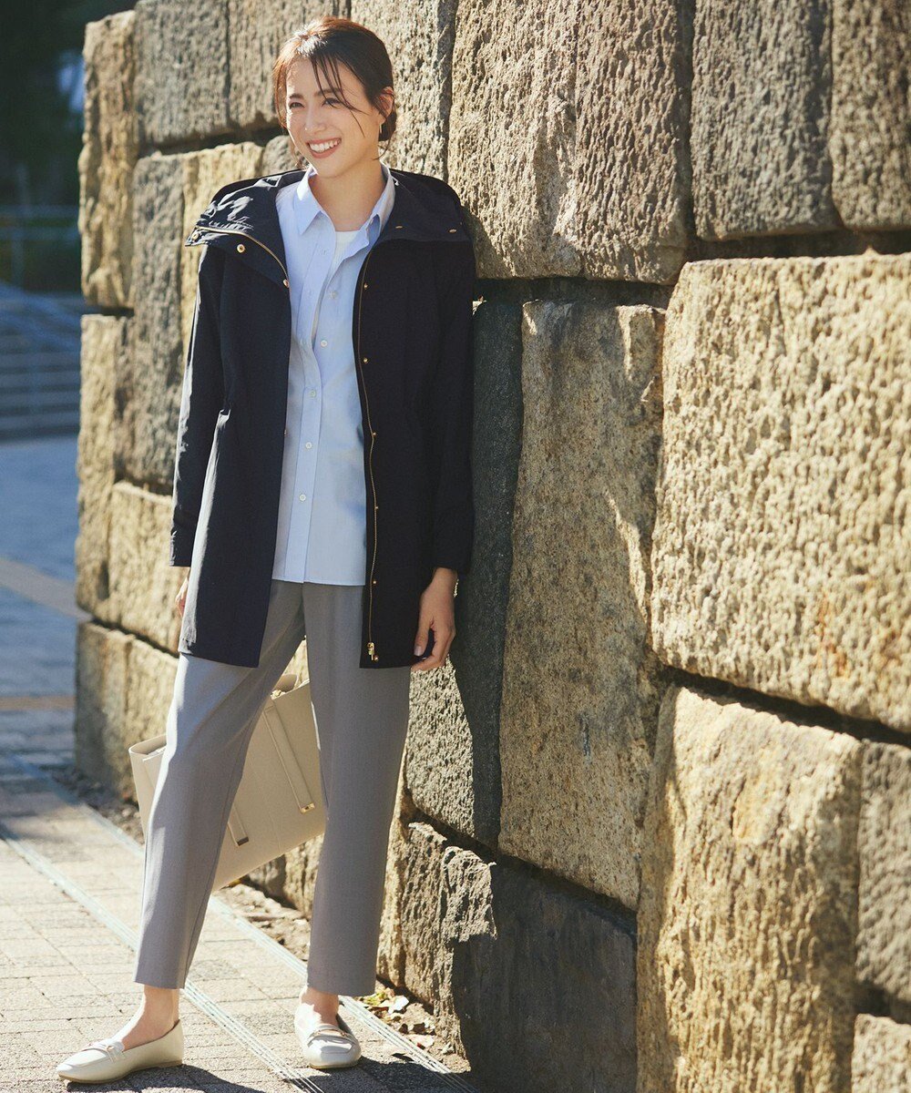 【エニー/ANY】の【手洗い可/撥水】ドロストコート インテリア・キッズ・メンズ・レディースファッション・服の通販 founy(ファニー) 　ファッション　Fashion　レディースファッション　Fashion for Women　アウター　Coat / Outerwear Collection　コート・ロングコート・ピーコート　Long Coats, Peacoats & More　レディースジャケット・軽アウター　Jackets　ジャケット　Jacket, Outerwear　バランス　Balance, Style Balance　ボトム　Bottoms, Lower Wear　ミドル　Middle Length, Mid Height　ロング　Long, Long-Length　夏　Summer　春　Spring　S/S・春夏　SS, Spring/Summer, Warm Season　ダークネイビー|ID: prp329100004337543 ipo3291000000034296243