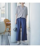 【エニー/ANY】の【洗濯機可/ウエストゴム/ストレッチ/UVケア】イージーケアライトストレッチワイドパンツ ダルブルー|ID: prp329100004337561 ipo3291000000034296255