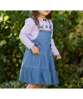 【エニファム/any FAM / KIDS】 ティアード デニムジャンパースカート人気、トレンドファッション・服の通販 founy(ファニー) ファッション Fashion キッズファッション KIDS ワンピース Dress/Kids インナー Inner 春 Spring ガーリー Girly ティアード Tiered ポケット Pocket リボン Ribbon ロング Long S/S・春夏 Ss・Spring/Summer NEW・新作・新着・新入荷 New Arrivals 夏 Summer |ID:prp329100004340175