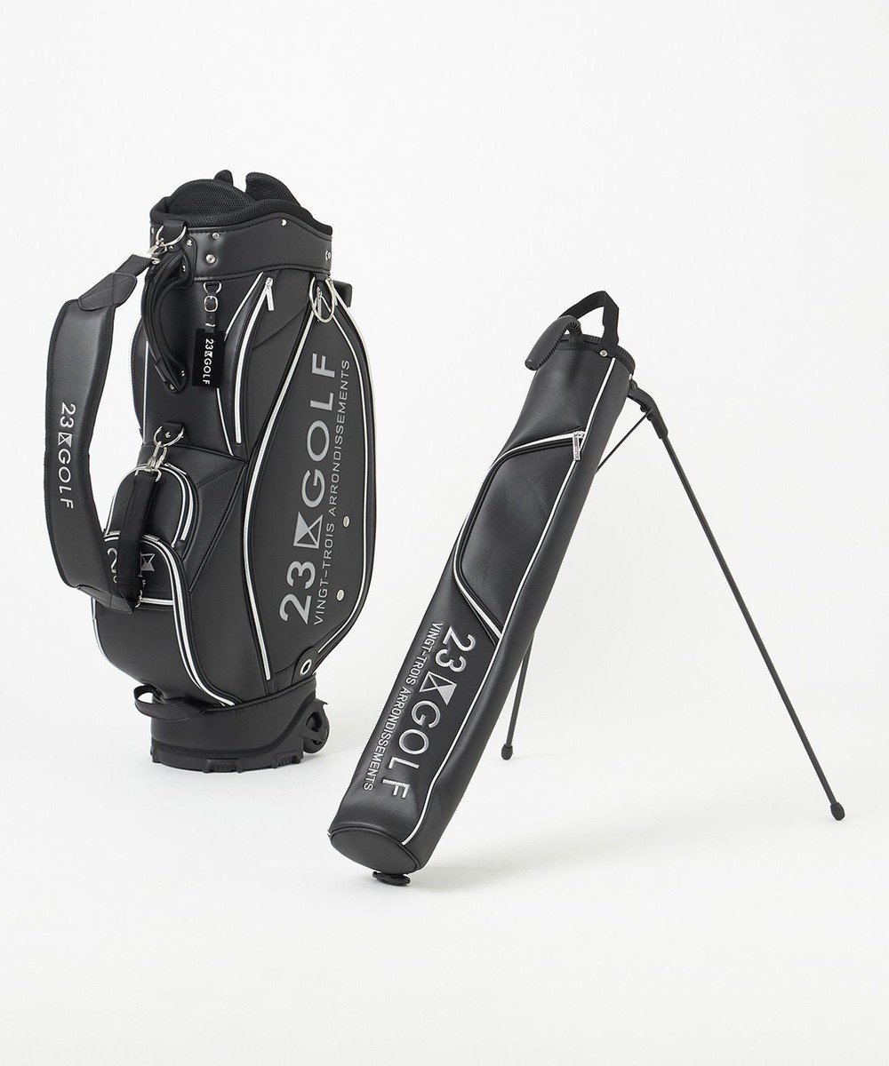 【23区 ゴルフ/NIJYUSANKU GOLF】の【UNISEX】セルフスタンドバッグ内蔵キャディバッグ キャリー付き 練習や電車移動に◎ インテリア・キッズ・メンズ・レディースファッション・服の通販 founy(ファニー) 　ファッション　Fashion　レディースファッション　WOMEN　スポーツウェア　Sportswear　スポーツ バッグ/ポーチ　Sports Bag/Pouch　スポーツグッズ　Sporting Goods　ショルダー　Shoulder　シルバー　Silver　スタンド　Stand　スポーツ　Sports　人気　Popularity　ユニセックス　Unisex　ラウンド　Round　ゴルフ　Golf　ブラック系|ID: prp329100004340210 ipo3291000000031915360