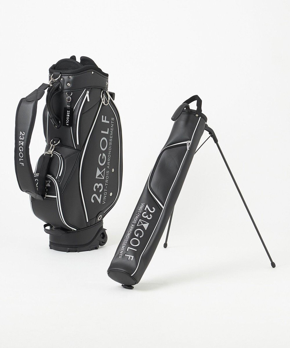 【23区 ゴルフ/NIJYUSANKU GOLF】の【UNISEX】セルフスタンドバッグ内蔵キャディバッグ キャリー付き 練習や電車移動に◎ インテリア・キッズ・メンズ・レディースファッション・服の通販 founy(ファニー) 　ファッション　Fashion　レディースファッション　Fashion for Women　スポーツウェア　Functional & Stylish Sportswear　スポーツバッグ・ジム用ポーチ・バックパック　Gym Bag / Sports Backpack / Pouch for Training　フィットネス用品・トレーニングアクセサリー　Fitness Accessories / Sports Gear / Exercise Equipment　ショルダー　Shoulder, Shoulder Strap　シルバー　Silver, Metallic Silver　スタンド　Stand Collar, Upright Stand　スポーツ　Sports, Activewear　人気　Popular, Best Seller　ユニセックス　Unisex, Genderless　ラウンド　Round, Round Neck　ゴルフ　Golf　ブラック系|ID: prp329100004340210 ipo3291000000032757126