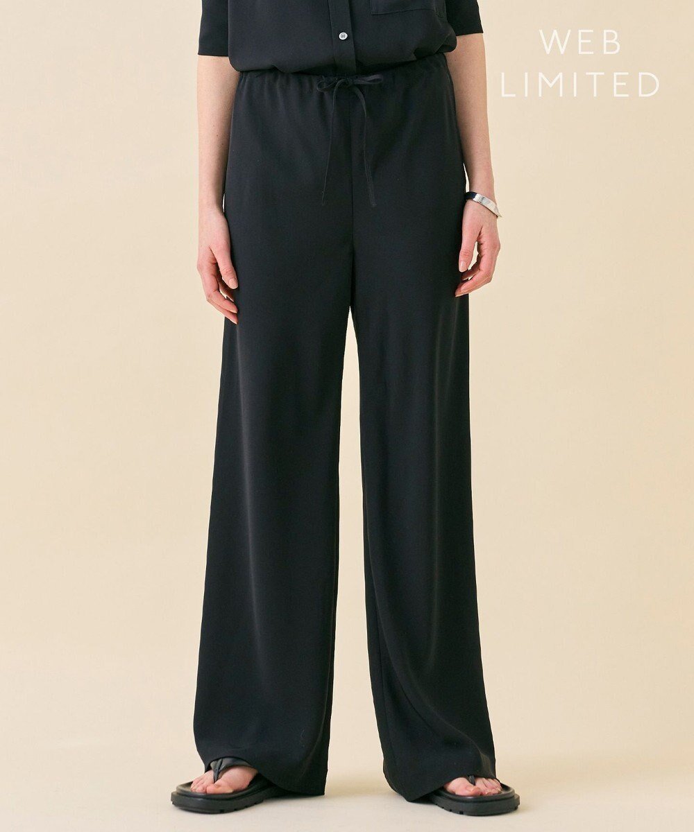 【ベイジ,/BEIGE,】の【WEB限定・洗える】CELOSIA / ドロストワイドパンツ インテリア・キッズ・メンズ・レディースファッション・服の通販 founy(ファニー) 　ファッション　Fashion　レディースファッション　WOMEN　パンツ　Pants　ワイド　Wide　夏　Summer　春　Spring　S/S・春夏　Ss・Spring/Summer　洗える　Washable　Black|ID: prp329100004340291 ipo3291000000031633373