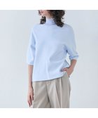 【ベイジ,/BEIGE,】の【洗える】LAURA / 半袖タートルニットトップス Sax|ID: prp329100004340294 ipo3291000000031941506