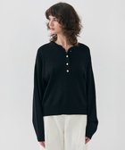 【ベイジ,/BEIGE,】の【洗える】LAURA / スキッパー風ニットトップス Black|ID:prp329100004340295