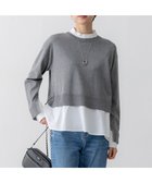 【23区/NIJYUSANKU】の【先行予約/洗える】シャツ コンビネーション ニット グレー系|ID: prp329100004341739 ipo3291000000030294154