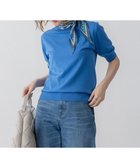 【23区/NIJYUSANKU】の【Oggi5月号掲載/洗える】プレミアムビオコットン 半袖 ニット ブルー系|ID: prp329100004341746 ipo3291000000033183619