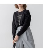 【23区/NIJYUSANKU】の【先行予約/洗える】レタープリント ロンTEE ブラック系|ID:prp329100004341752