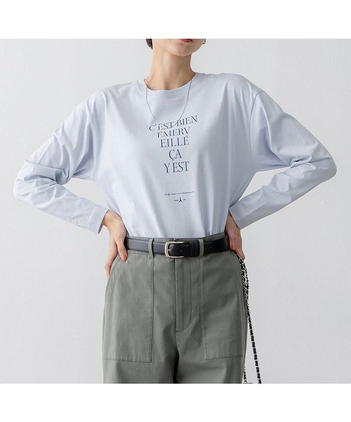 【23区/NIJYUSANKU】の【洗える】レタープリント ロンTEE インテリア・キッズ・メンズ・レディースファッション・服の通販 founy(ファニー) https://founy.com/ ファッション Fashion レディースファッション Fashion for Women トップス・カットソー Cut & Sew Tops シャツ・ブラウス・オフィスカジュアル Elegant Blouses & Button-Ups ロングTシャツ・Tシャツ Longline T-Shirts & Tees カットソー・ベーシックTシャツ Cut-and-Sewn Tops / Stretch Tees & Basics 2025年 2025 2025春夏・S/S Spring/Summer 2025 SS25 カットソー Cut and Sewn Top ジャケット Jacket, Outerwear バランス Balance, Style Balance プリント Print, Printed Pattern ベーシック Basic, Essential マニッシュ Mannish, Boyish エレガント 上品 Elegant 夏 Summer 春 Spring S/S・春夏 SS, Spring/Summer, Warm Season 洗える Machine Washable 羽織 Haori, Light Jacket 長袖 Long Sleeve, Full Sleeve |ID: prp329100004341752 ipo3291000000032653539