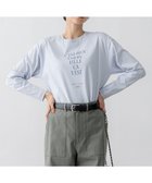 【23区/NIJYUSANKU】の【洗える】レタープリント ロンTEE サックスブルー系|ID: prp329100004341752 ipo3291000000032653540