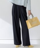 【23区/NIJYUSANKU】の【Oggi3月号掲載/セットアップ対応】ライトクロス ワイドパンツ ネイビー系|ID: prp329100004341763 ipo3291000000035607656