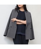 【アイシービー/iCB】の【CLASSY.5月号掲載・接触冷感・UVケア・撥水・洗える】LooseWeave ダブルブレストジャケット チャコール系|ID: prp329100004341769 ipo3291000000032650214