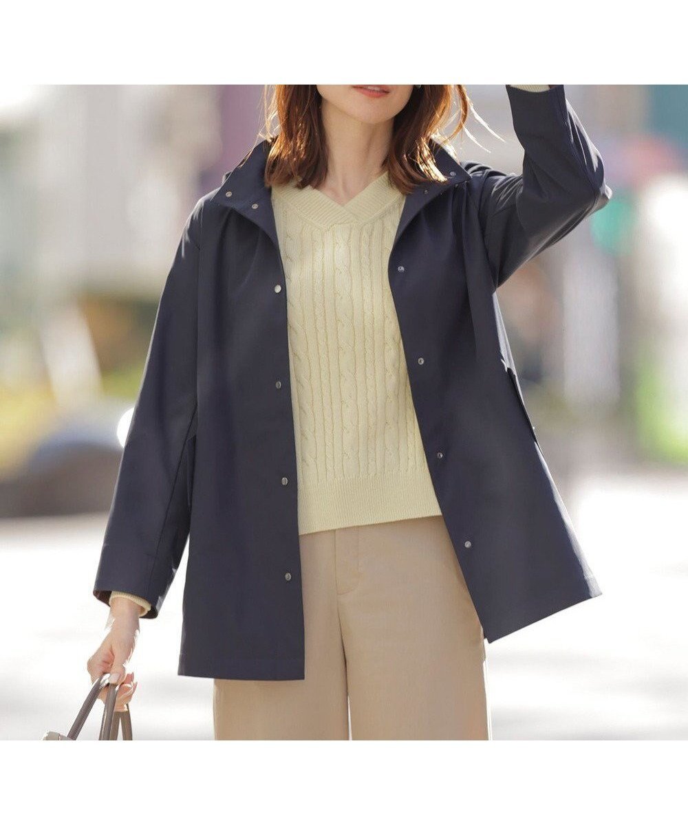 【ジェイ プレス/J.PRESS】の【洗える・撥水】ドライツイルストレッチ フーディ アウター インテリア・キッズ・メンズ・レディースファッション・服の通販 founy(ファニー) 　ファッション　Fashion　レディースファッション　WOMEN　アウター　Coat Outerwear　コート　Coats　ジャケット　Jackets　インナー　Inner　春　Spring　洗える　Washable　シンプル　Simple　ジャケット　Jacket　スタンド　Stand　ストレッチ　Stretch　バランス　Balance　フィット　Fit　S/S・春夏　Ss・Spring/Summer　再入荷　Restock/Back In Stock/Re Arrival　夏　Summer　ネイビー系|ID: prp329100004341777 ipo3291000000030475339