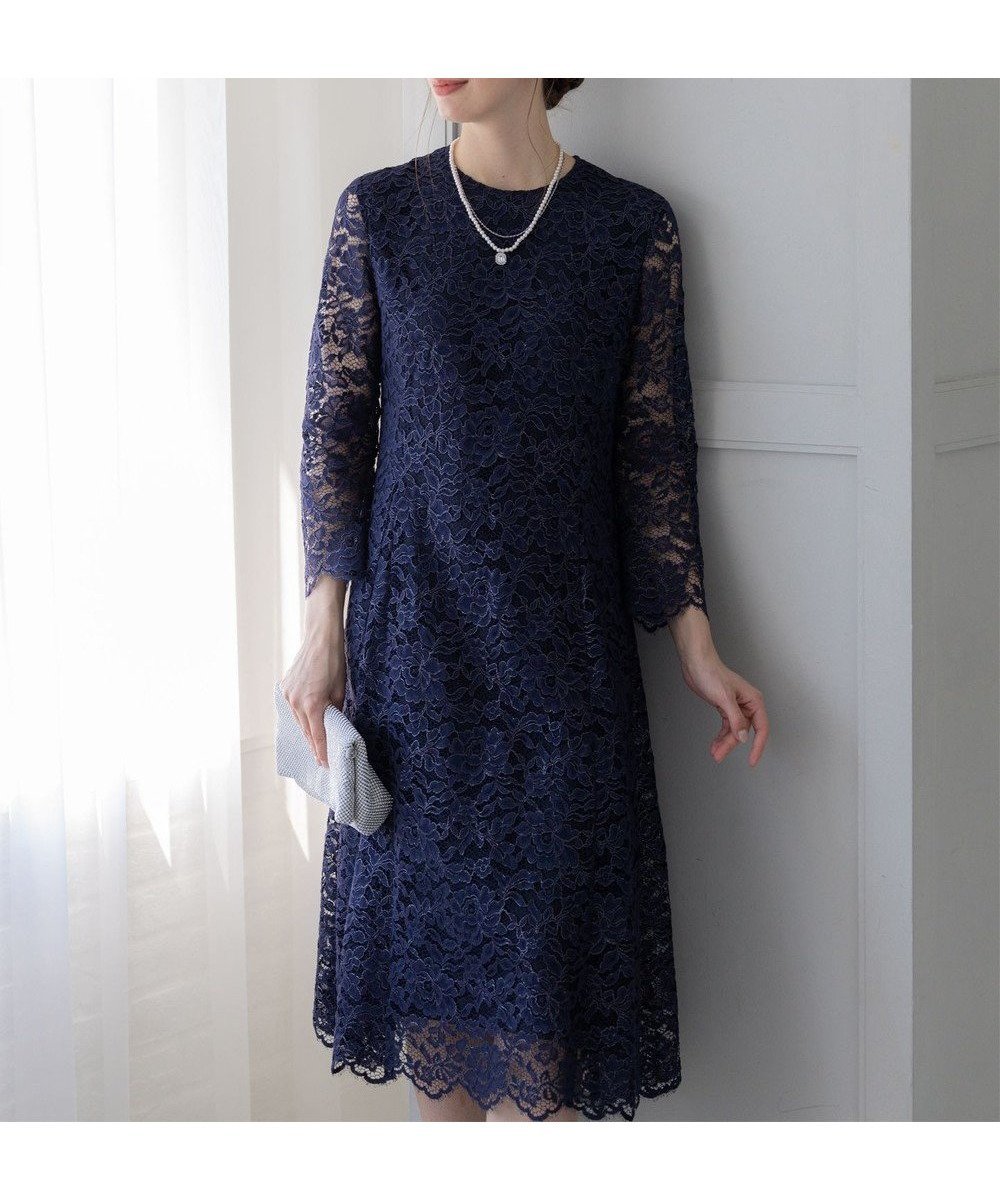 【23区/NIJYUSANKU】の【APPLAUDIR】シャイニーレース ドレス 人気、トレンドファッション・服の通販 founy(ファニー) 　ファッション　Fashion　レディースファッション　WOMEN　ワンピース　Dress　ドレス　Party Dresses　エレガント 上品　Elegant　春　Spring　ドレス　Dress　バランス　Balance　パーティ　Party　ミドル　Middle　モチーフ　Motif　ラッセル　Russell　レース　Race　S/S・春夏　Ss・Spring/Summer　再入荷　Restock/Back In Stock/Re Arrival　夏　Summer　結婚式　Wedding Ceremony　2025年　2025　2025春夏・S/S　Ss,Spring/Summer,2025　 other-1|ID: prp329100004342997 ipo3291000000032401403