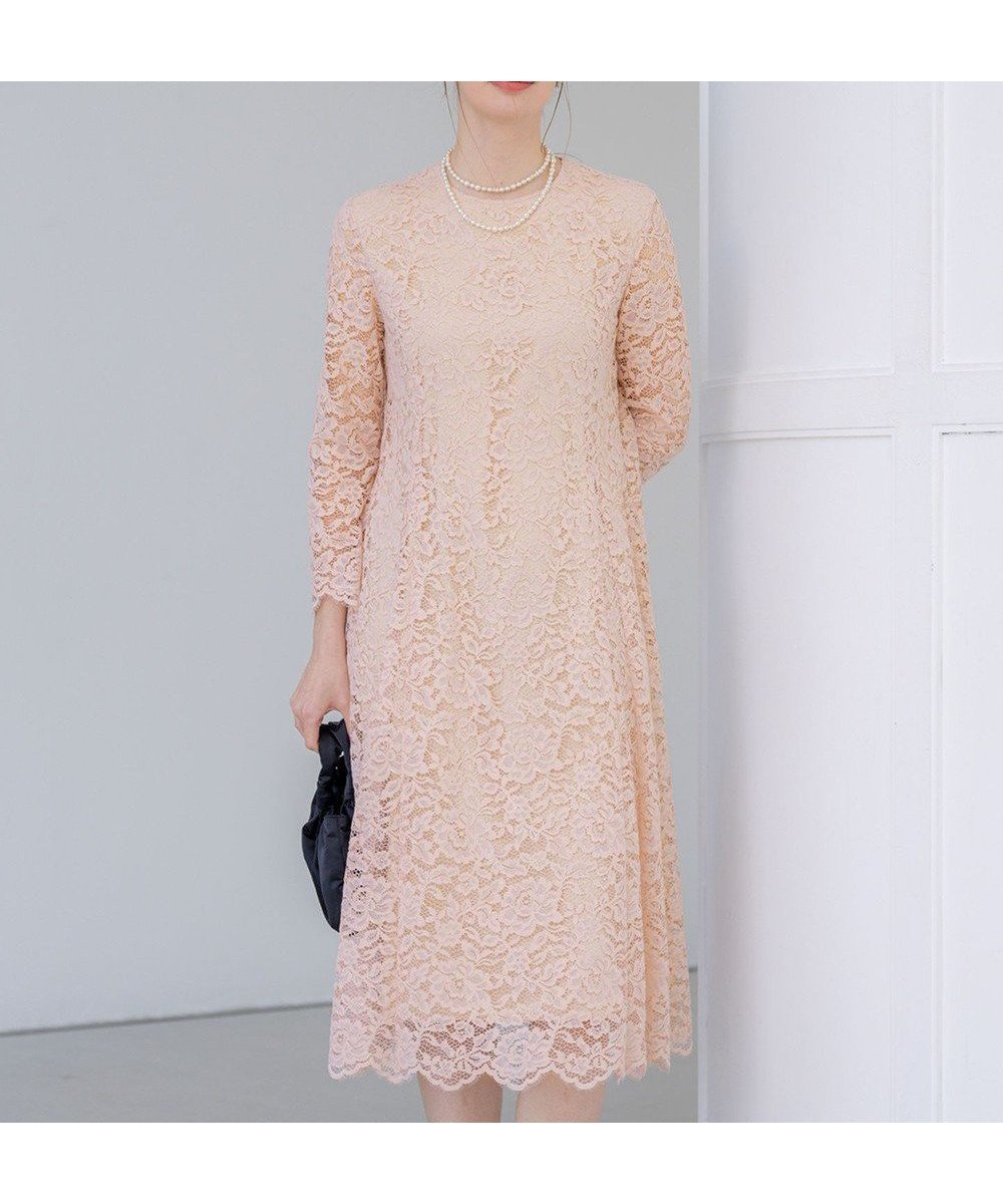 【23区/NIJYUSANKU】の【APPLAUDIR】シャイニーレース ドレス インテリア・キッズ・メンズ・レディースファッション・服の通販 founy(ファニー) 　ファッション　Fashion　レディースファッション　WOMEN　ワンピース　Dress　ドレス　Party Dresses　エレガント 上品　Elegant　春　Spring　ドレス　Dress　バランス　Balance　パーティ　Party　ミドル　Middle　モチーフ　Motif　ラッセル　Russell　レース　Race　S/S・春夏　Ss・Spring/Summer　再入荷　Restock/Back In Stock/Re Arrival　夏　Summer　結婚式　Wedding Ceremony　2025年　2025　2025春夏・S/S　Ss,Spring/Summer,2025　チークピンク|ID: prp329100004342997 ipo3291000000032401406