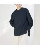 【アンフィーロ 自由区/UNFILO】の【洗える/UVケア】ノーカラーコンフォートシャツ ネイビー|ID: prp329100004343009 ipo3291000000032558979