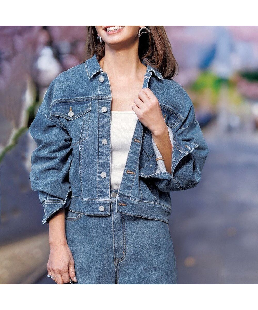 【アンフィーロ 自由区/UNFILO】の【UNFILO DENIM】撥水 デニムジャケット 人気、トレンドファッション・服の通販 founy(ファニー) 　ファッション　Fashion　レディースファッション　Ladies' Fashion Online　アウター　Coat Outerwear　ジャケット　Jackets　デニムジャケット　Denim Jackets　春　Spring　シェイプ　Shape　ジャケット　Jacket　ストレッチ　Stretch　デニム　Denim　トレンド　Trend　バランス　Balance　リラックス　Relax　S/S・春夏　Ss・Spring/Summer　おすすめ　Recommend　夏　Summer　 other-1|ID: prp329100004343013 ipo3291000000032633132