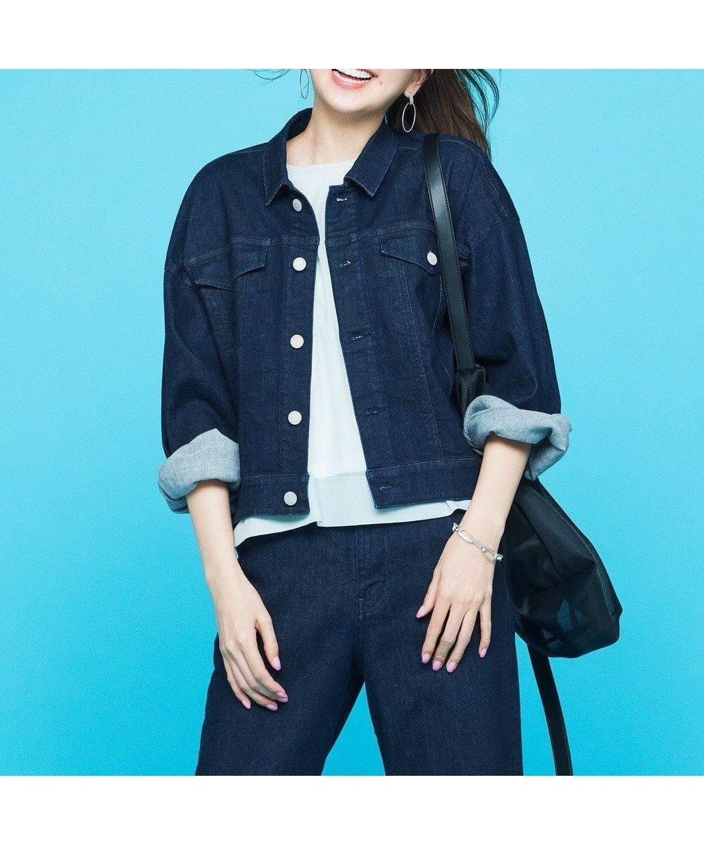 【アンフィーロ 自由区/UNFILO】の【UNFILO DENIM】撥水 デニムジャケット インテリア・キッズ・メンズ・レディースファッション・服の通販 founy(ファニー) 　ファッション　Fashion　レディースファッション　Ladies' Fashion Online　アウター　Coat Outerwear　ジャケット　Jackets　デニムジャケット　Denim Jackets　春　Spring　シェイプ　Shape　ジャケット　Jacket　ストレッチ　Stretch　デニム　Denim　トレンド　Trend　バランス　Balance　リラックス　Relax　S/S・春夏　Ss・Spring/Summer　おすすめ　Recommend　夏　Summer　インディゴ|ID: prp329100004343013 ipo3291000000032633134