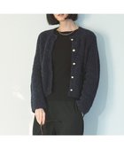 【アンフィーロ 自由区/UNFILO】の【洗える】テープフリンジニット カーディガン ネイビー|ID: prp329100004343018 ipo3291000000031882480
