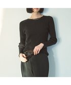 【アンフィーロ 自由区/UNFILO】のマイビューティ リブボートネック ニット ブラック|ID: prp329100004343117 ipo3291000000033455479