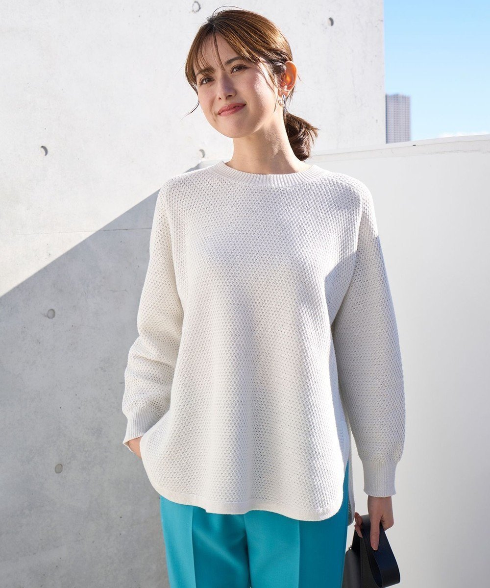 【アンフィーロ 自由区/UNFILO】の【洗える】ラメリンクス ラウンドテールニット 人気、トレンドファッション・服の通販 founy(ファニー) 　ファッション　Fashion　レディースファッション　Ladies' Fashion Online　トップス・カットソー　Tops/Tshirt　ニット　Knit Tops　ウォッシャブル　Washable　シンプル　Simple　セーター　Sweater　トレンド　Trend　プリーツ　Pleats　エレガント 上品　Elegant　夏　Summer　春　Spring　S/S・春夏　Ss・Spring/Summer　洗える　Washable　 other-1|ID: prp329100004348294 ipo3291000000032552446