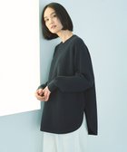 【アンフィーロ 自由区/UNFILO】の【洗える】ラメリンクス ラウンドテールニット ネイビー|ID: prp329100004348294 ipo3291000000032552452
