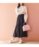 【エニィ スィス/any SiS】の【洗える・2SET】ダンボール プルオーバー×ギャザー スカート アイボリー×ブラック|ID: prp329100004348300 ipo3291000000032659250