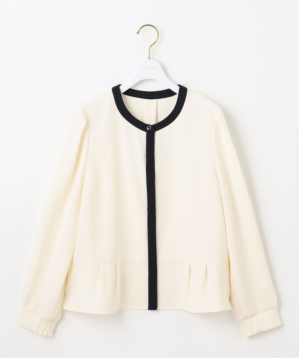 【エニィ スィス/any SiS】の【洗える】ハオレル ブラウス インテリア・キッズ・メンズ・レディースファッション・服の通販 founy(ファニー) 　ファッション　Fashion　レディースファッション　Fashion for Women　トップス・カットソー　Cut & Sew Tops　シャツ・ブラウス・オフィスカジュアル　Elegant Blouses & Button-Ups　おすすめ　Recommended / Our Picks　ウォッシャブル　Machine Washable　カットソー　Cut and Sewn Top　キャミソール　Camisole, Spaghetti Strap Top　コンパクト　Compact, Small Size　シャーリング　Shirring, Ruched　ジョーゼット　Georgette, Semi-Sheer Fabric　タンク　Tank Top, Sleeveless Top　デニム　Denim, Jeans Material　ハイネック　High Neck, Mock Neck　バランス　Balance, Style Balance　ペプラム　Peplum, Flared Hem　夏　Summer　新作・新入荷　New Arrivals / New In　春　Spring　S/S・春夏　SS, Spring/Summer, Warm Season　洗える　Machine Washable　羽織　Haori, Light Jacket　ビジネス 仕事 通勤　Business / Work / Commuting　アイボリー|ID: prp329100004350443 ipo3291000000034452224