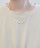 【ピッシェアンス/Pisceans】のプレスチェーン×淡水パールネックレス マットシルバー|ID: prp329100004350531 ipo3291000000031850843