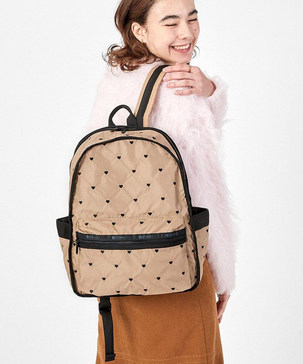 【レスポートサック/LeSportsac】のROUTE BACKPACK/モカブラックハートエンブロイダリー 人気、トレンドファッション・服の通販 founy(ファニー) 　ファッション　Fashion　レディースファッション　WOMEN　バッグ　Bag　NEW・新作・新着・新入荷　New Arrivals　おすすめ　Recommend　クッション　Cushion　シンプル　Simple　ポケット　Pocket　リュック　Ruck Sack　ビジネス 仕事 通勤　Business　 other-1|ID: prp329100004350555 ipo3291000000030381683