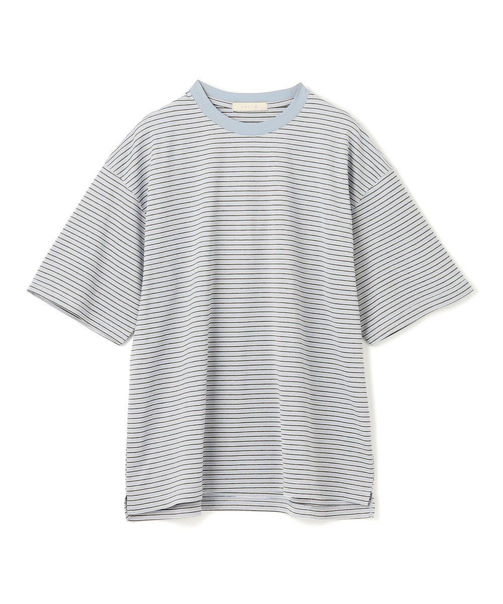 【アンフィーロ/UNFILO / MEN】のスマート ストレッチ ワイドTEE インテリア・キッズ・メンズ・レディースファッション・服の通販 founy(ファニー) 　ファッション　Fashion　メンズファッション　MEN　トップス・カットソー　Tops/Tshirt/Men　シャツ　Shirts　カットソー　Cut And Sew　シルケット　Mercerization　ストレッチ　Stretch　スマート　Smart　スリーブ　Sleeve　ビジネス 仕事 通勤　Business　ベーシック　Basic　ロング　Long　ワイド　Wide　半袖　Short Sleeve　夏　Summer　定番　Standard　春　Spring　S/S・春夏　Ss・Spring/Summer　グレーボーダー|ID: prp329100004350662 ipo3291000000030382565